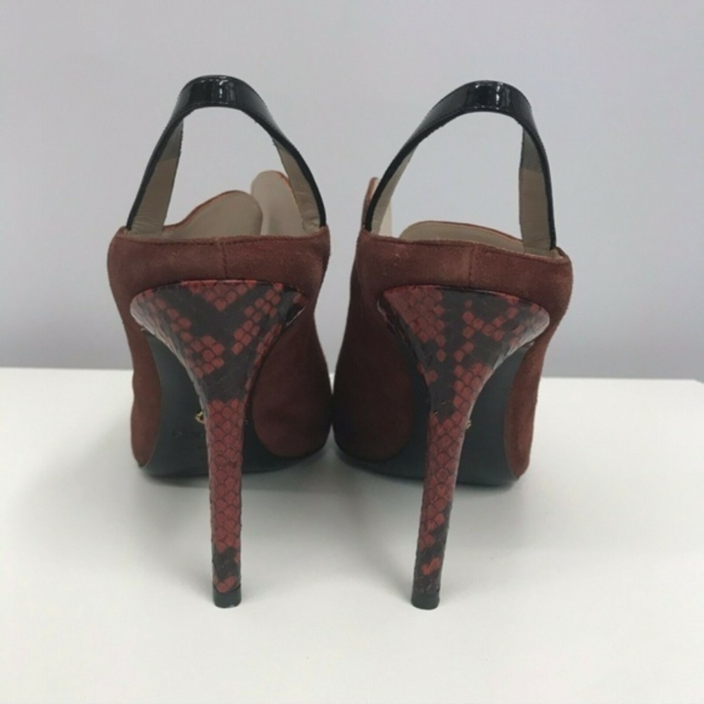 Roberto Cavalli Suede Python Sculptural Shoes 41 - image 4